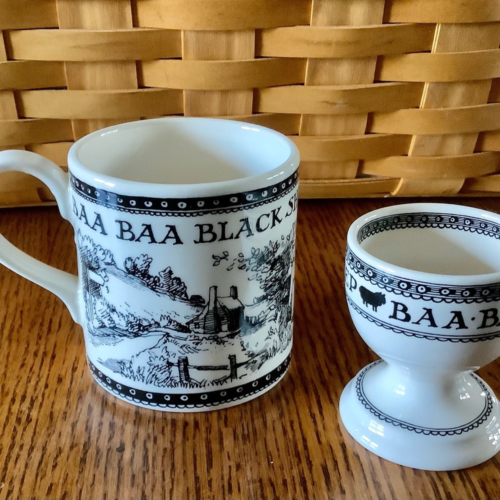 Emma Bridgewater Nursery Rhymes Baa Baa Black Sheep Cup & Eggcup